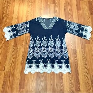 Gorgeous Spanner Embroidered Shift Dress NWT